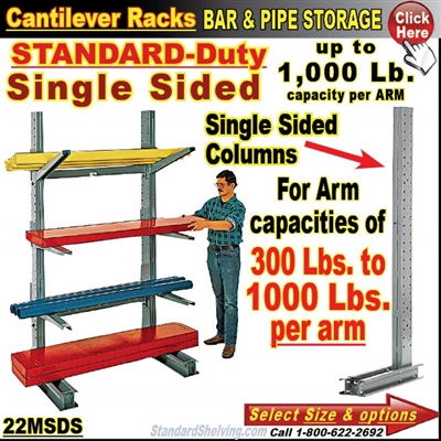 22MSDS / Single Sided Standard Cantilever Rack Column