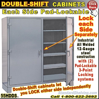 55HDDS / Heavy-Duty Double Shift Storage Cabinets