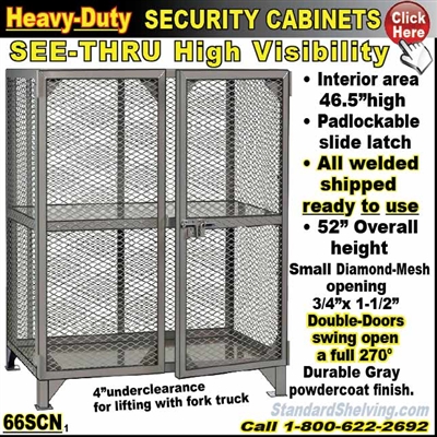 66SCN / Heavy-Duty See-Thru BULK Security Storage Cabinets