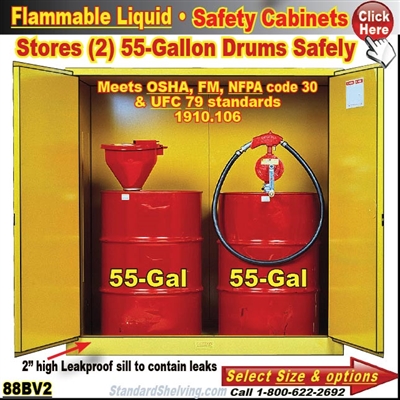 88BV2 / Flammable Safety Drum Cabinets