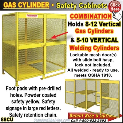88CU / COMBINATION Gas-Cylinder Cabinet