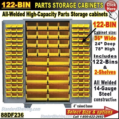 88DF236 / 122-Bin Heavy-Duty Storage Cabinet