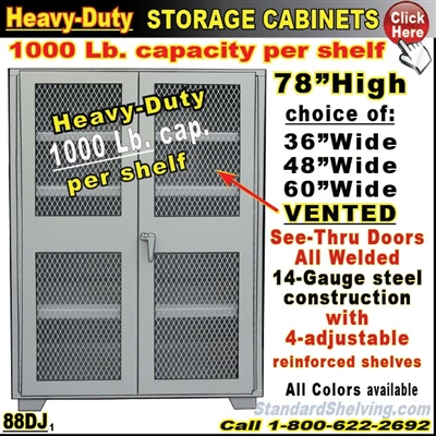 88DJ / Mesh-Door Heavy-Duty Storage Cabinets