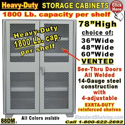 88DM / Mesh-Door Extra-Heavy-Duty Storage Cabinets