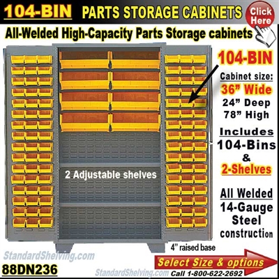 88DN236 / 104-Bin Heavy-Duty Storage Cabinet