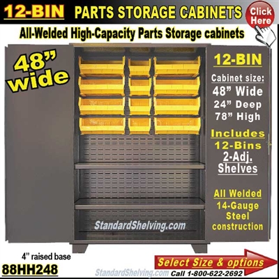 88HH248 / 12-Bin Heavy-Duty Storage Cabinet