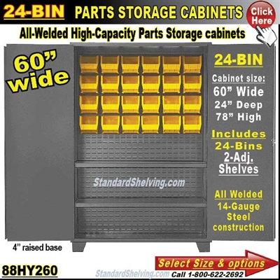 88HY260 / 24-Bin Heavy-Duty Storage Cabinet