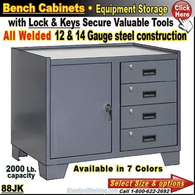 88JK / Heavy-Duty 36"Wide Bench Storage Cabinet