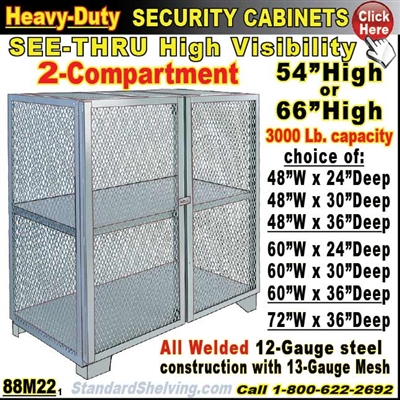 88M22 / Heavy-Duty See-Thru BULK Security Storage Cabinets