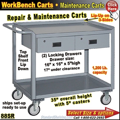 88SR / 2-Drawer Maintenance Bench Cart