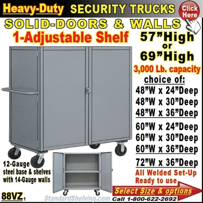 88VZ / Heavy-Duty Security Trucks with Adjustable Shelf