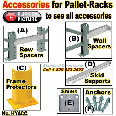 (50) Accessories for Pallet Racks, Quick-Ship / HYACC