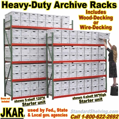 (125) Extra Heavy-Duty Archive Shelving / JKAR