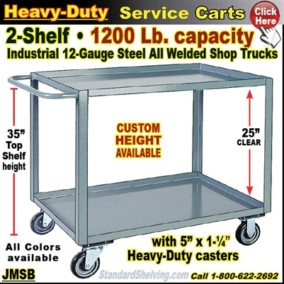 JMSB / Extra Heavy Duty 2-Shelf Service Cart