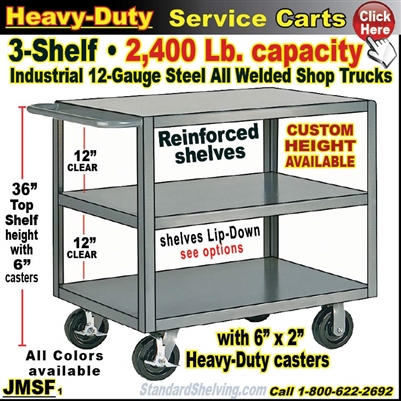 JMSF / Heavy Duty 3-Shelf Service Cart