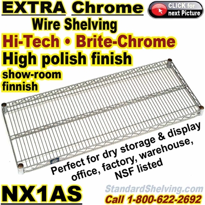 (110) Chrome Wire Shelves / NX1AS