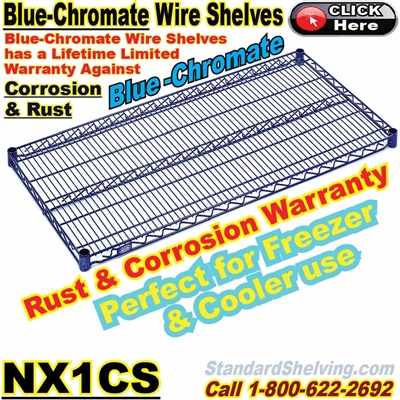(170) Blue-Chromate Wire Shelves / NX1CS