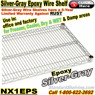 (155) Silver Epoxy Wire Shelves / NX1EPS