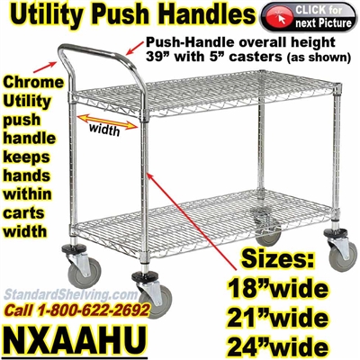 (165) UTILITY-CART-HANDLES for Wire Shelving / NXAAHU