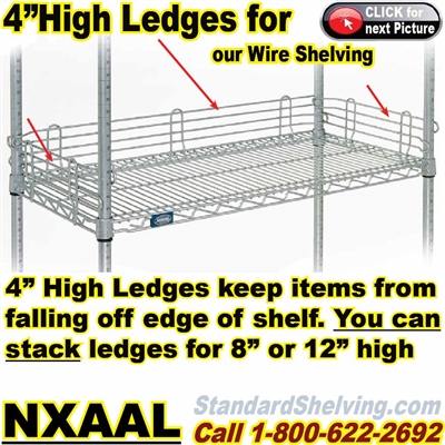 (120) Ledges for Wire Shelving / NXAAL