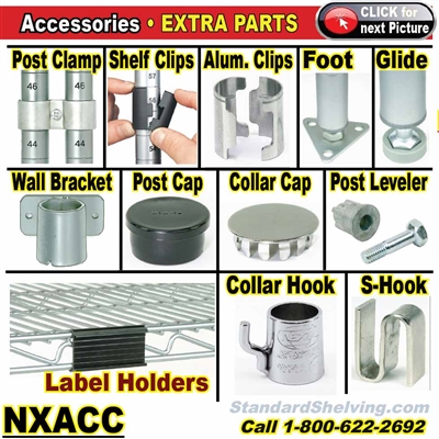 (115) Accessories for Wire Shelving / NXACC