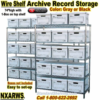 (135) Wire Shelving Archive Storage  / NXARWS
