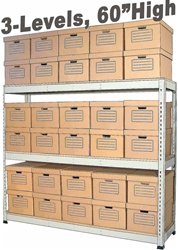 ARCHIVE RECORD STORAGE DOUBLE-RIVET SHELVING (S1A56)