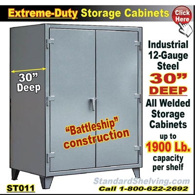 ST011 / Extreme-Duty 30 inch Deep Steel Storage Cabinets