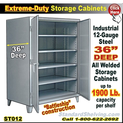 ST012 / Extreme-Duty 36 inch Deep Steel Storage Cabinets