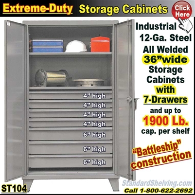 ST104 / Extreme Duty 7-Drawer Storage Cabinet