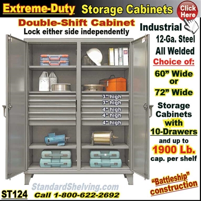 ST124 / Extreme Duty 10-Drawer Storage Cabinet