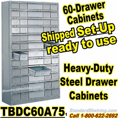 (60A075) 60-Drawer Steel Parts Cabinets / TBDC60A75
