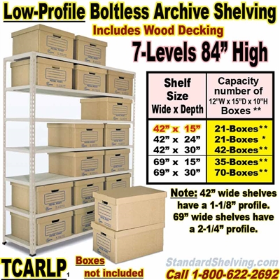 (130) Low-Profile Archive Shelving  / TCARLP