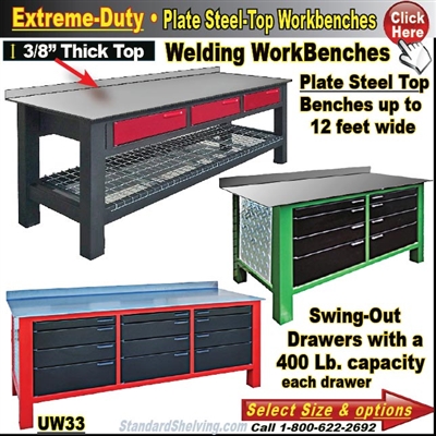 UW33 / Plate Steel Top WorkBenches