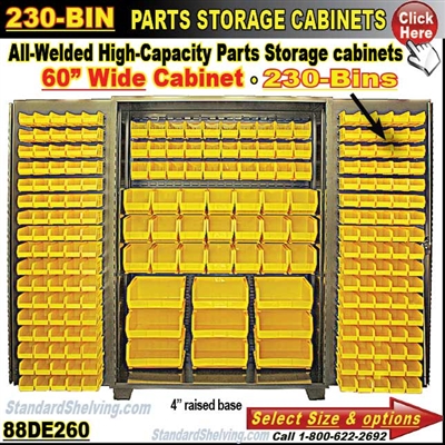 1156 Industrial Bin Cabinet - All-Welded 14 Gauge Steel
